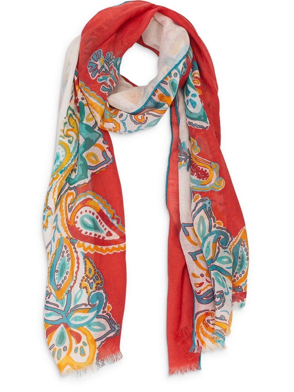 Loro Piana CASHMERE FLORAL PRINT MULTICOLOR SCARF SIZE OS